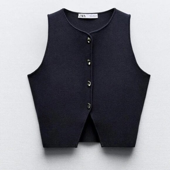 ZARA KNIT CROP TOP - Picture 6 of 9